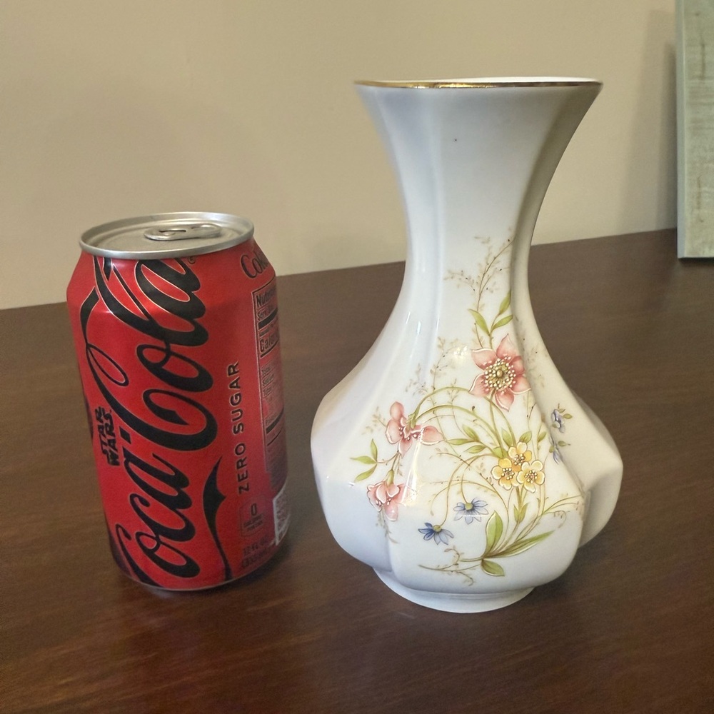 Vintage Floral Porcelain Vase German - Picture 5 of 5